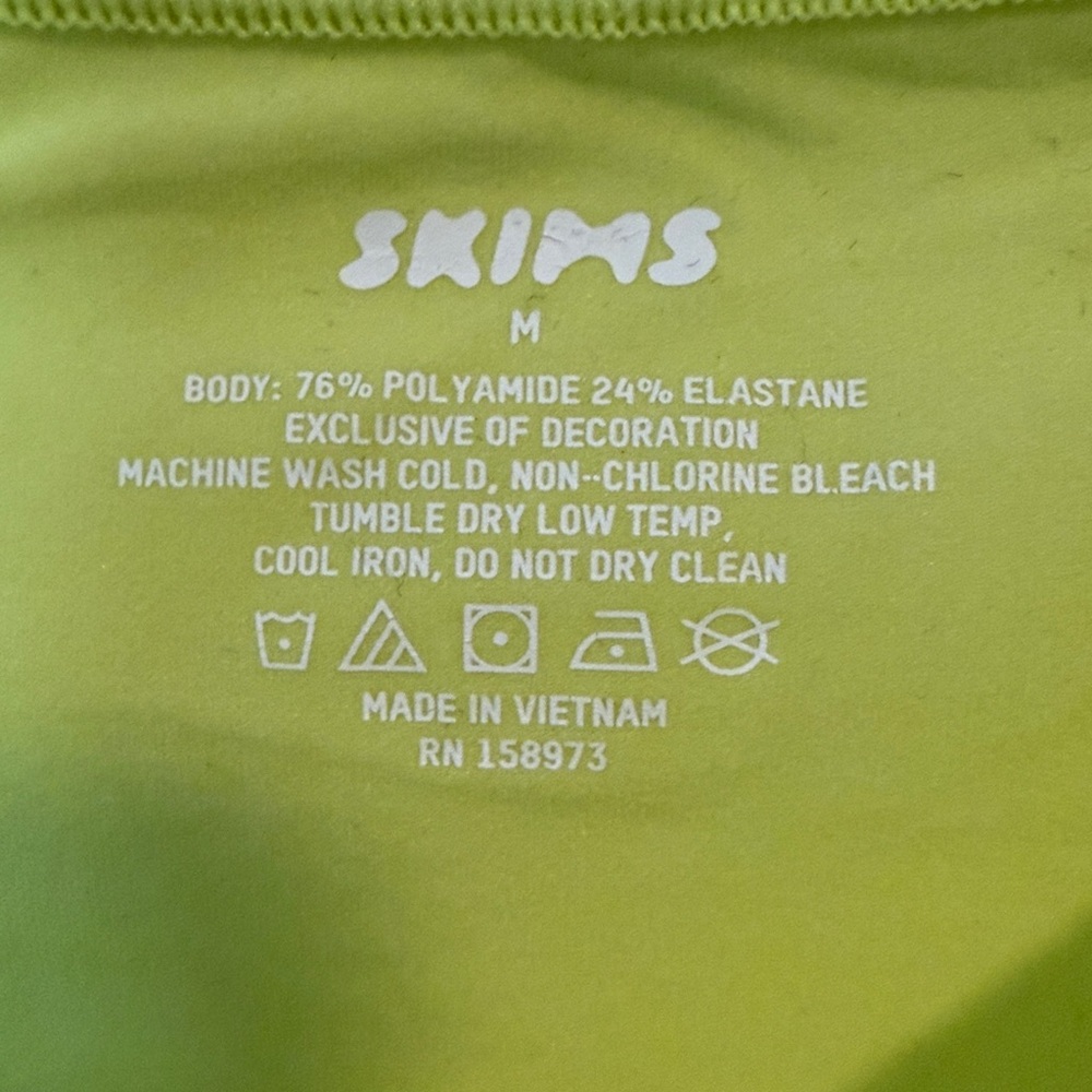 Skims Women’s Long Sleeve Neon Yellow Tshirt - Picture 5 of 5